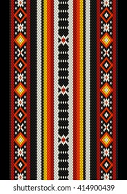 Detailed Arabian Sadu Weaving Vintage Rug