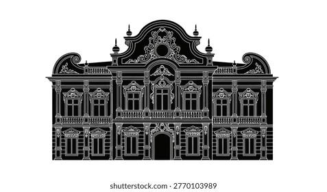 Detailed architectural drawing of a building