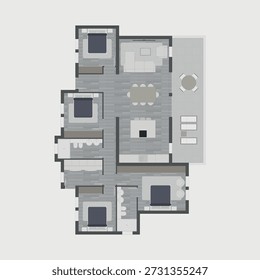 Detailed Architectural Floor Plan Drawing