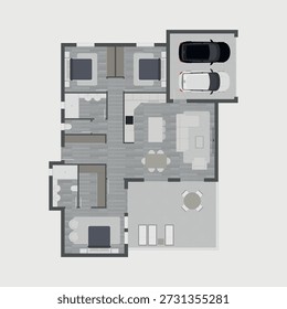 Detailed Architectural Floor Plan Drawing