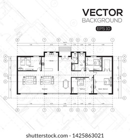 Detailed architectural plan , Architectural background , architectural plan vector 
