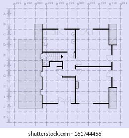 Detailed architectural plan. EPS10 vector illustration 