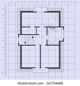 Detailed architectural plan. EPS10 vector illustration 