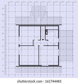 Detailed architectural plan. EPS10 vector illustration 