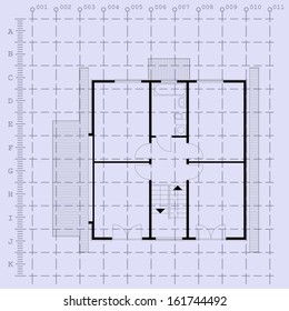 Detailed architectural plan. EPS10 vector illustration 