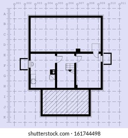 Detailed architectural plan. EPS10 vector illustration 