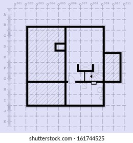 Detailed architectural plan. EPS10 vector illustration 