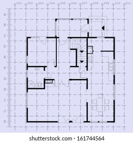 Detailed architectural plan. EPS10 vector illustration 