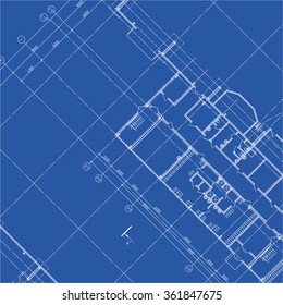 Detailed architectural plan. Vector Illustration.