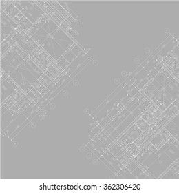 Detailed architectural plan. Vector Illustration.