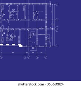 Detailed architectural plan. Vector Illustration.