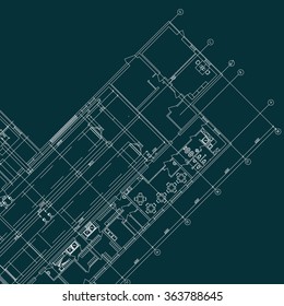 Detailed architectural plan. Vector Illustration.