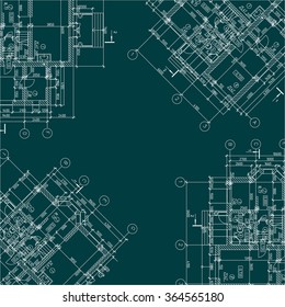 Detailed architectural plan. Vector Illustration.