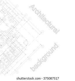 Detailed architectural plan. Vector Illustration.