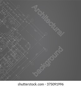 Detailed architectural plan. Vector Illustration.