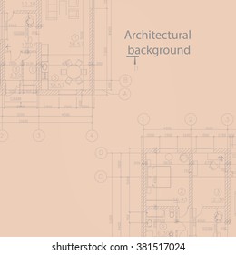 Detailed architectural plan. Vector Illustration.