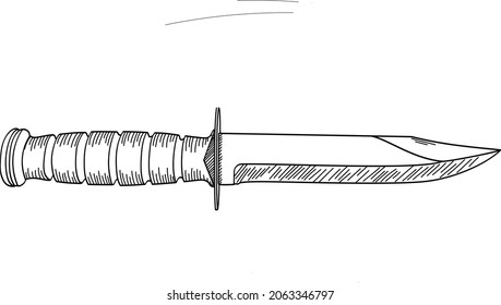 Detaillierte Vektorgrafik des Armeemessers 
