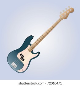 detailed bass guitar vector