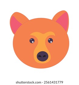 Detailed bear head illustration with expressive features, perfect for wildlife and animal-themed designs.