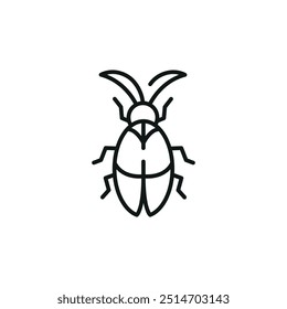 Detailed beetle icon. Simple detailed beetle icon for social media, app, and web design. Vector illustration