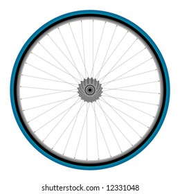 Detailed bicycle rear wheel