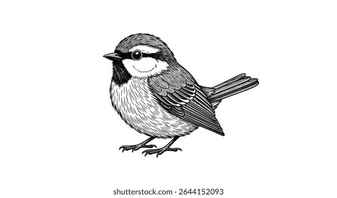 Detailed Bird Illustration: Exploring Anatomy Plumage and Avian Features in Pen and Ink