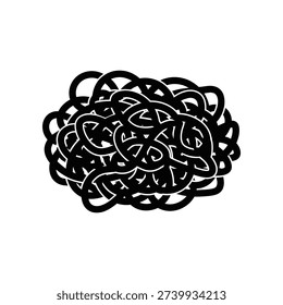 A detailed black celtic knotwork illustration on a clean white background, perfect for cultural and artistic projects.