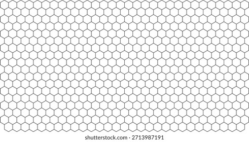 Detaillierte schwarze Wabenstruktur mit sechseckigen Zellen auf weißem Hintergrund, die einen auffälligen Kontrast und visuelles Interesse erzeugt