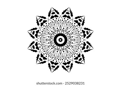 A detailed black and white drawing of a flower, showcasing intricate petals and delicate lines