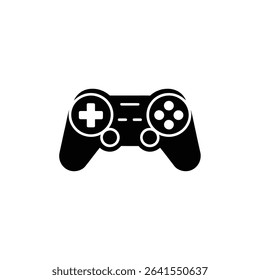 Detailed black and white illustration showcasing a classic video game controller with plus and circle directional pads, commonly used for gaming console systems.