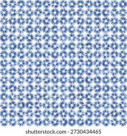 Um fundo de padrão floral azul detalhado com projetos simétricos repetitivos O design inclui intrincados motivos de flores com simetria radial isolada em um fundo transparente Ideal para fins decorativos projetos de artesanato e elementos de design digital