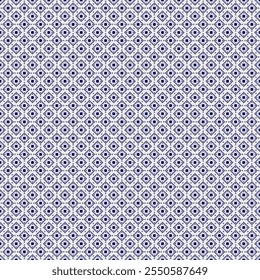 A detailed blue and white patterned tile design, featuring intricate geometric shapes and floral motifs, ideal for home decor or artistic projects.