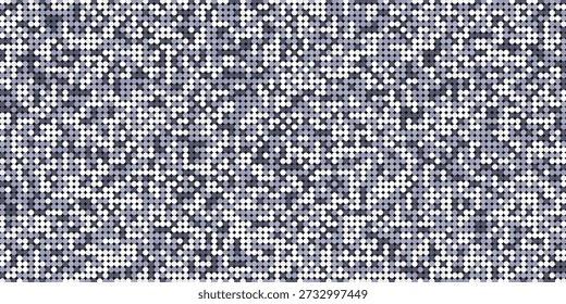 Un detallado diseño pixelado en azul y blanco con una mezcla de tonos claros y oscuros, creando una textura y composición visualmente atractivas sobre un fondo blanco puro