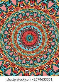 Detailed Bohemian Mandala Pattern for Artistic Home Decor