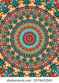 Detailed Bohemian Mandala Pattern Design