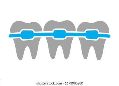 Detailed Braces and orthodontic icon can be used for web and mobile
