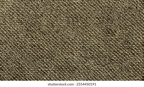 Detailed brown fabric texture background. Interlocking texture of coarse cloth, flecked pattern. Abstract design of colorful fabric textile mesh cell. Coarse grain intersection linen texture textile.
