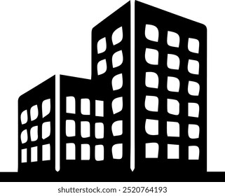 Detailed building illustration, perfect for architectural designs, real estate branding, and cityscape artwork