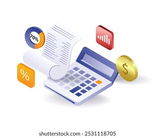 Detailed calculation of business development results