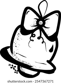 Detailed cartoon style Christmas bell illustration