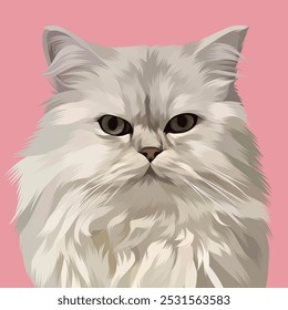 Detailed Cat Illustration in vector style