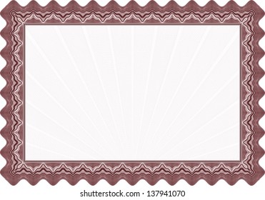Detailed certificate or diploma template