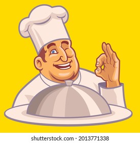 Detailliertes Konzept für das Logo des Chefkochs
