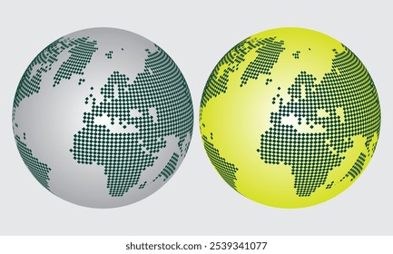 Eine detaillierte Schach-Weltkarte mit gepunkteten Vektorgrafiken Illustration, die Kontinente und Länder zeigt, perfekt für globale Navigation, Infografiken und Design. Ideal für Reisen, Geografie und Technologie-Backups