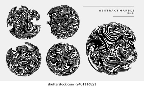 Detailed circle marble design template.
