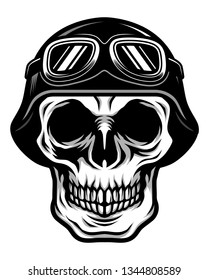 Detailed Classic Skull Head Wearing Retro Stock Vector (Royalty Free ...