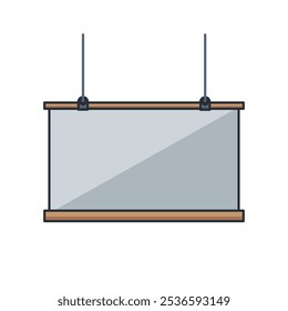 Detailed classroom whiteboard illustration, great for educational design templates