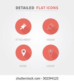 Detailed and clean flat icons for webdesign or mobile design.