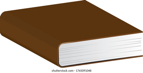 Detailed closed book vector illustration