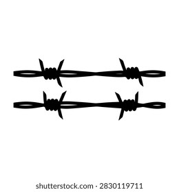 Detailed close-up of barbed wire with sharp points, emphasizing texture and industrial design elements, suitable for security or fencing themes.